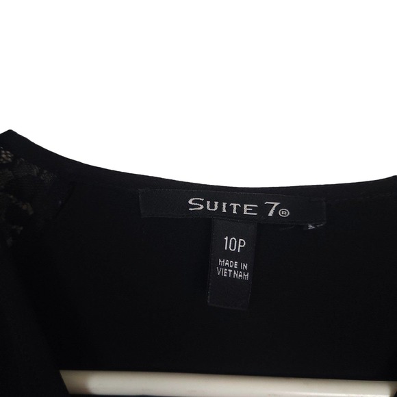 Suite 7 Faux Wrap Lace Bell Sleeve Mini Dress - Picture 3 of 7